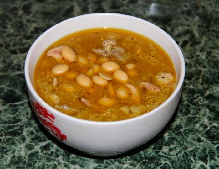 Dolichos soppa med koksgrädde